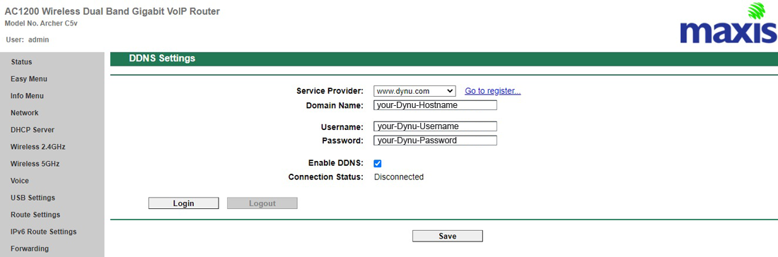 Davodo Dynu Dynamic DNS