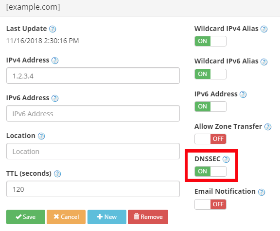 Offline settings Dynu Dynamic DNS