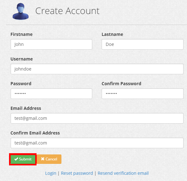 Create dynamic DNS account
