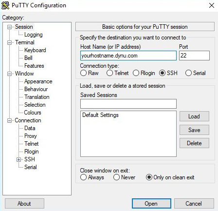 Remote access Linux using Putty