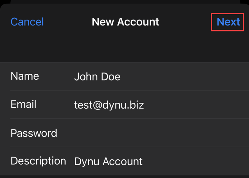 iPhone Mail Client Configuration